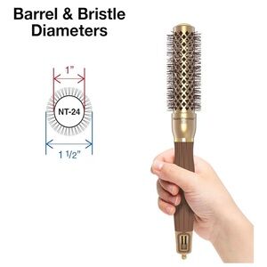 Olivia Garden 1” NanoThermic PowerGrip Thermal Round Hair Brush Ceramic